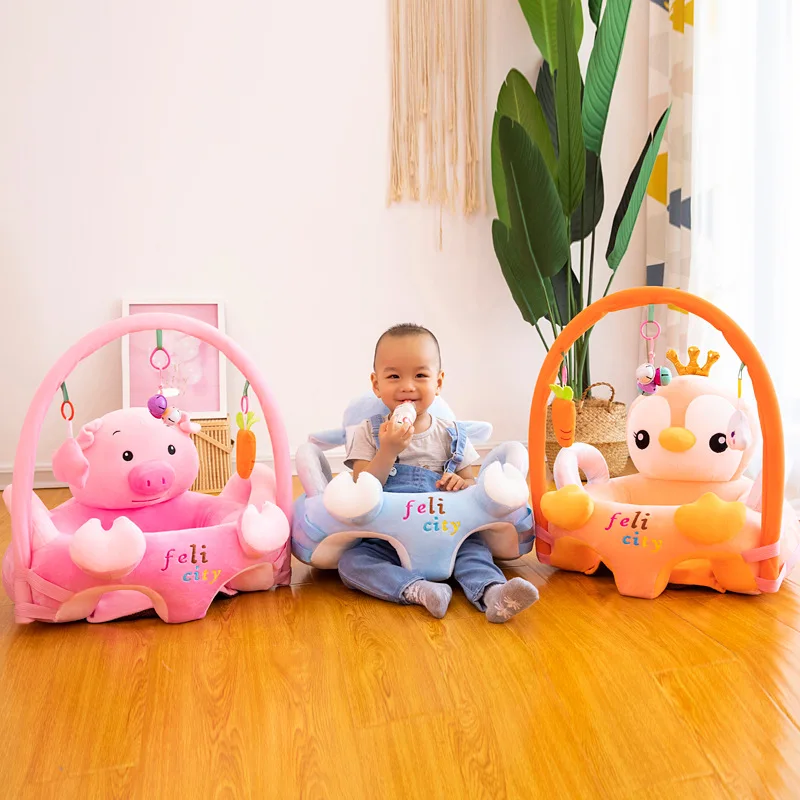 

Baby Sofa Support Seat Cover Plush Chair Learning to Sit Comfortable Toddler Nest without Filler Cradle Washable Anti Fall Sofa