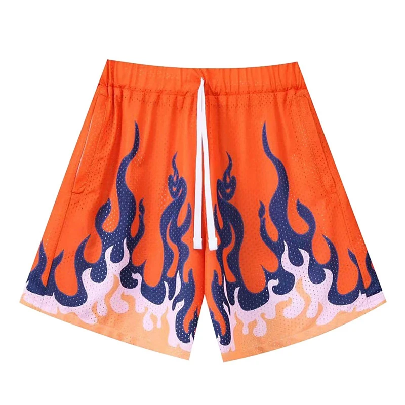 Trend Flame Graphic Short Pants For Men Fashion Summer Hip Hop 3D Printed Beach Shorts Cool Streetwear Harajuku Swim Trunks