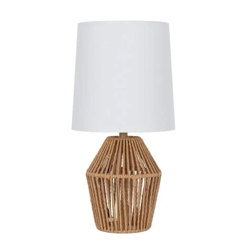 

Tool 12.75" Rope Mini Lamp, Brown, 5.75 x 6.5 x 6.5" Lamp Shade