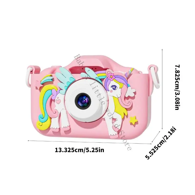 كاميرا متينة للأطفال بعدسة مزدوجة وذاكرة 32 جيجا بايت لعبة تعليمية هدية للأعمار B2EB