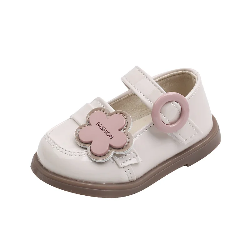 2024Spring and Autumn1-3Soft Bottom Toe Cap Girl Toddler Shoes