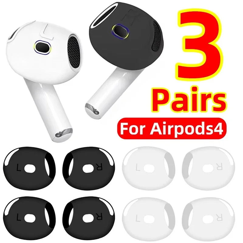 

Мягкие силиконовые противоскользящие насадки для Apple AirPods 4-го поколения, ультратонкие сменные амбушюры для Air Pods 4