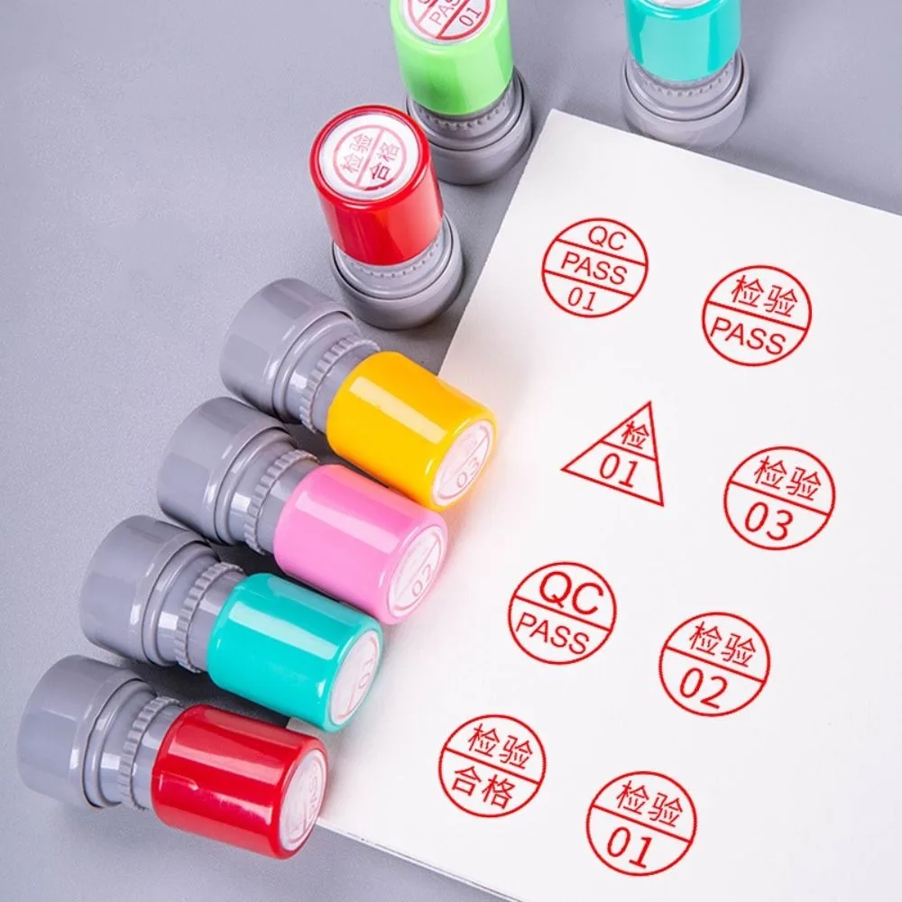 Portable Self-Inking QA QC Inspect Stamp Time-saving Engraved Quality PASS Stamp FQC IQC Quality Inspection Stamp Warehouse