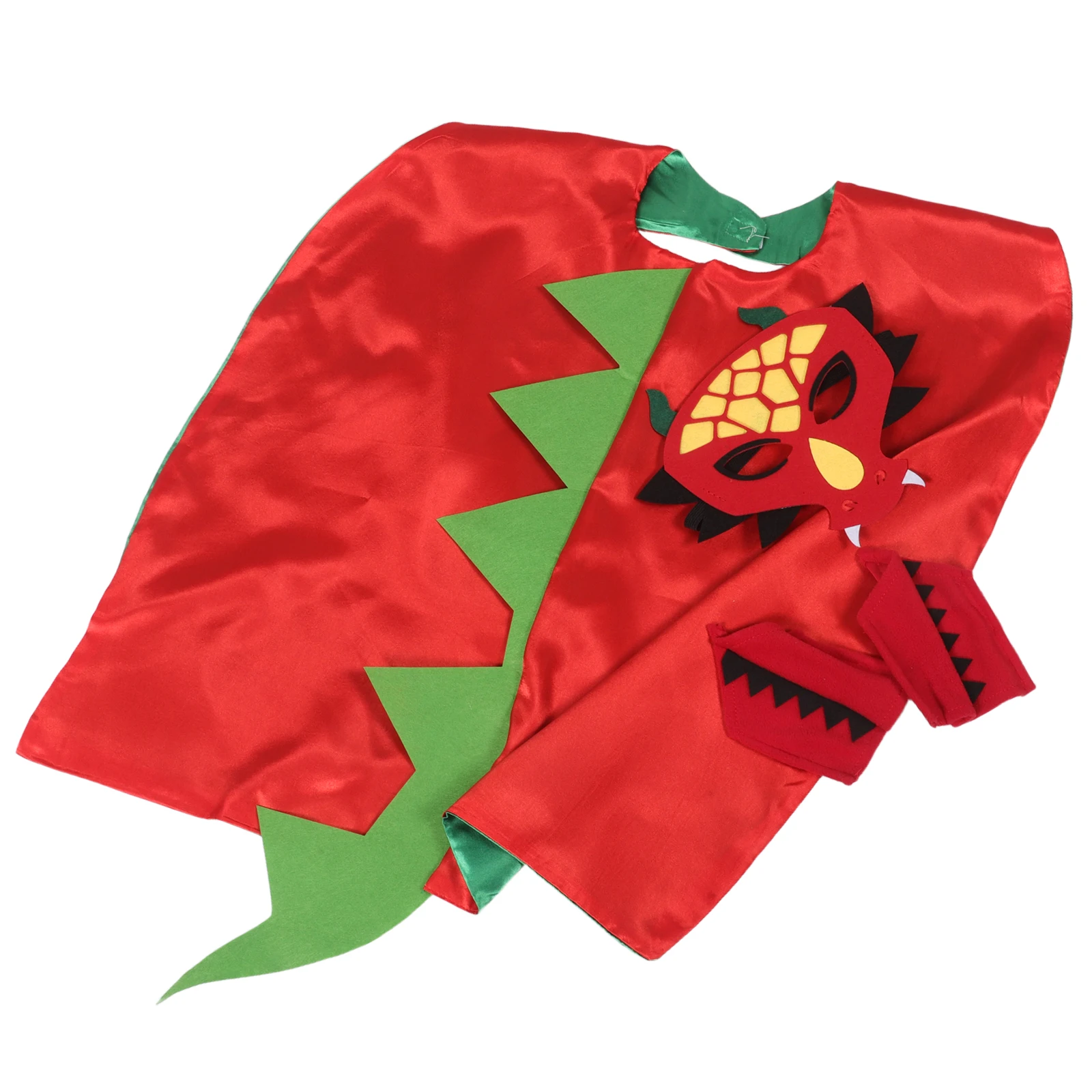 

Dinosaur Cape Set Halloween Prop Cartoon Costume Cosplay Party Supplies Decorative Hooded Cloak