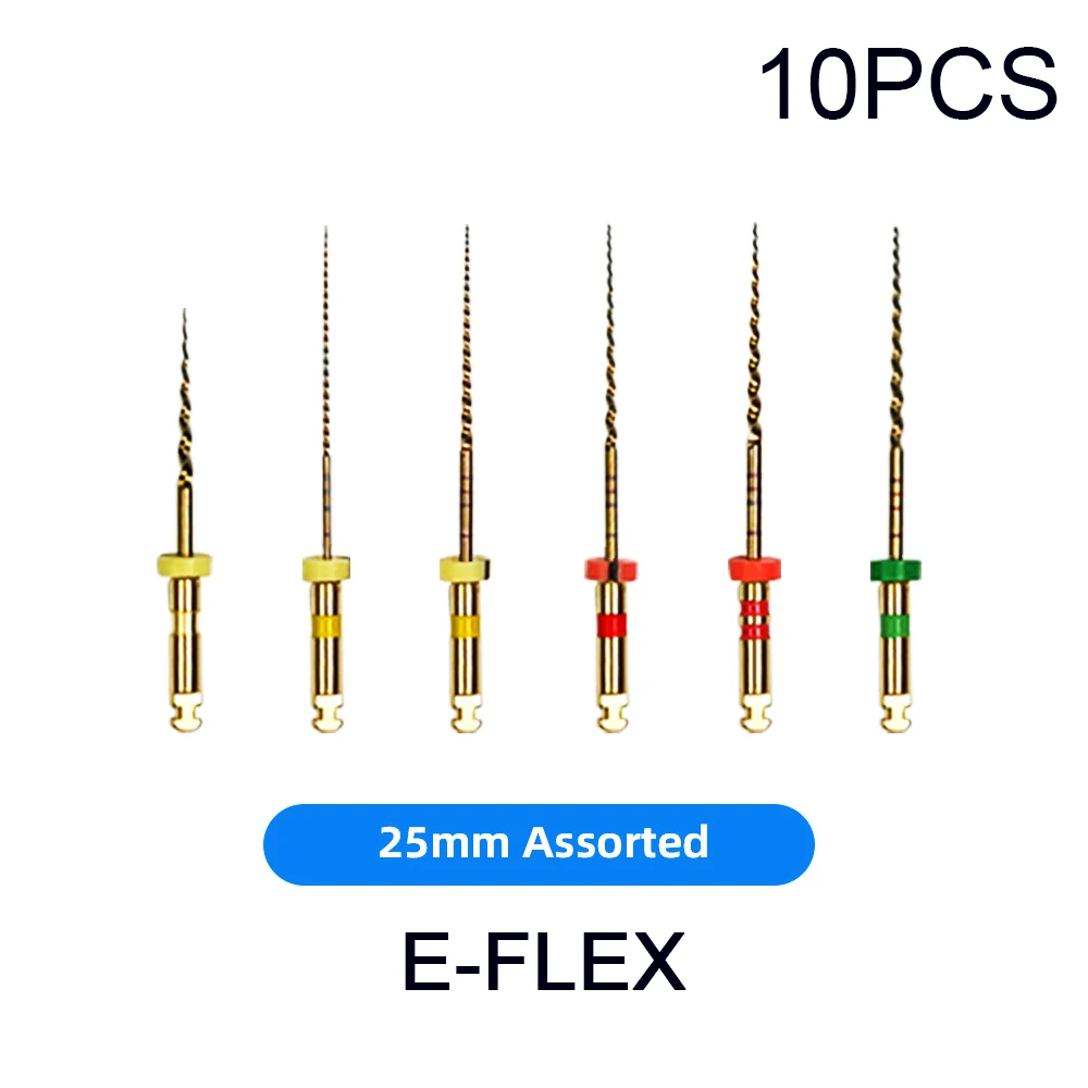 Eighteeth E-FLEX 10pcs Dental Root Canal File Heat-Activated Rotary Nitinol Tooth Pulp Files Thermally Activated Nickel-Titanium