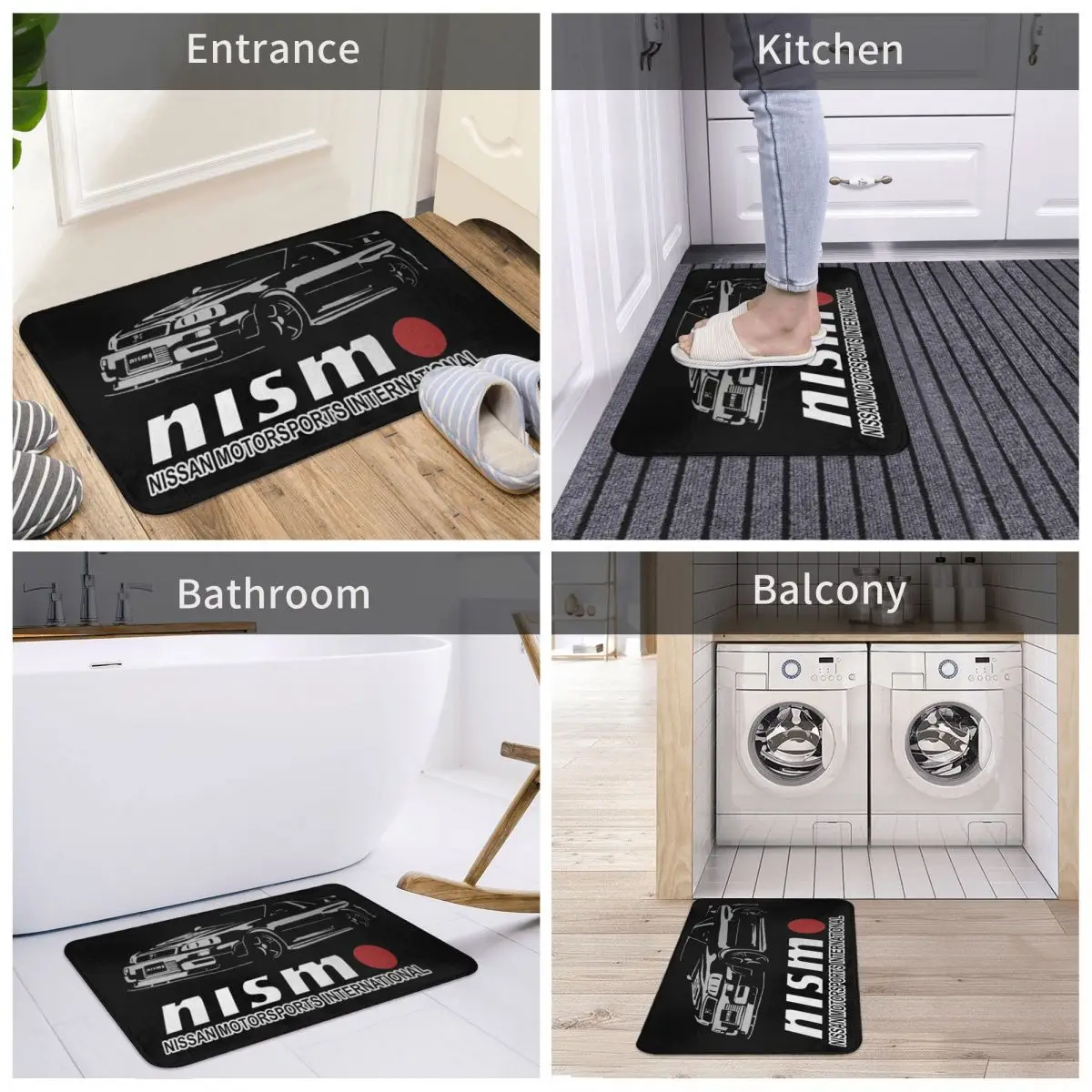 Rare - Jdm Nismo Retro Geeky Creative Carpet, Floor Mat, Welcome Bathroom Rug, Home Hallway Rug, Rare