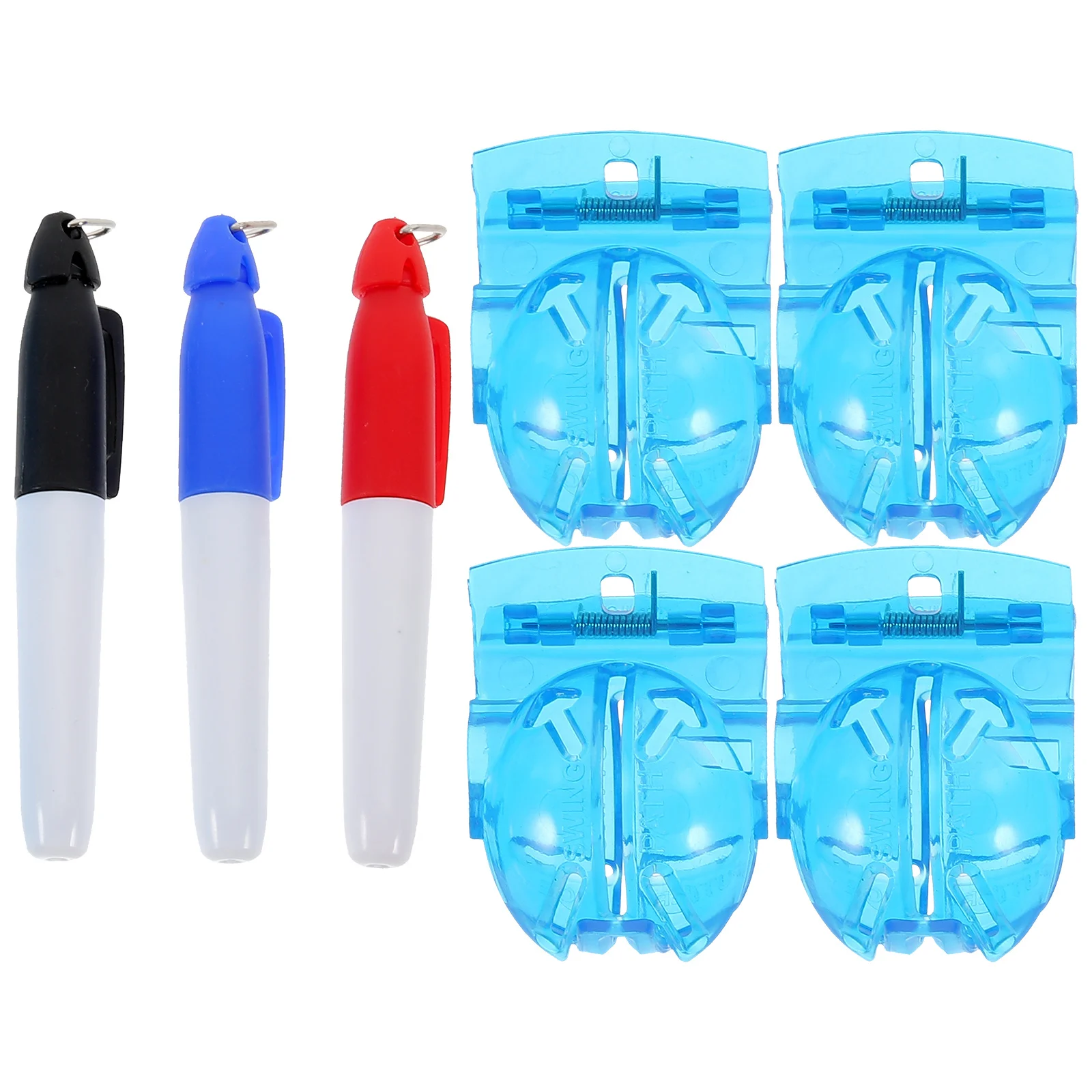 

1Set Golfing Ball Alignment Tool with Ball Marker Pen Easy Carry Design for Accurate Shots Reusable Stencil for Practice Range