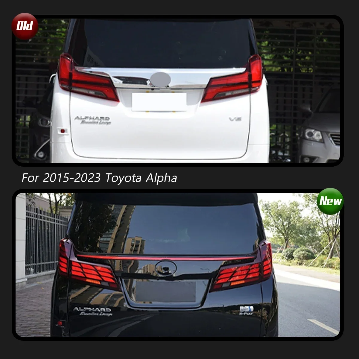 

TYPY New LED Tail Lamp Upgrade Modified for Toyota Alphard LED Taillight 2015-2023 Dynamic Signal Tail Lamp Auto Accessories