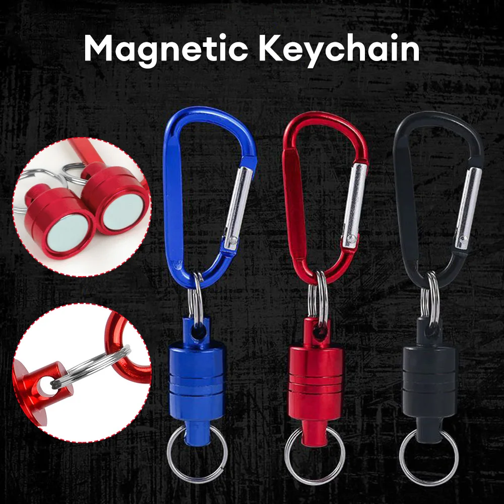 Magnetic Climbing Carabiner Aluminum Alloy Carabiner Keychain Outdoor Camping Climbing Snap Clip Lock Buckle Hook Fishing Tool