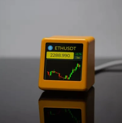 GeekMagic NerdMiner BitCoin Cryptocurrency,Stocks,Futures,Currency Exchange Rate,Price Tracker Ticker,Time Clock Weather Display