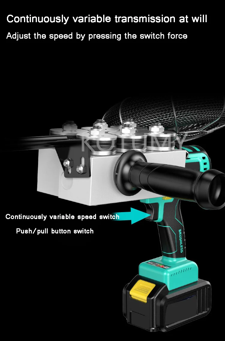 リチウム電池付き自動電気モーター,ケーブル抽出装置