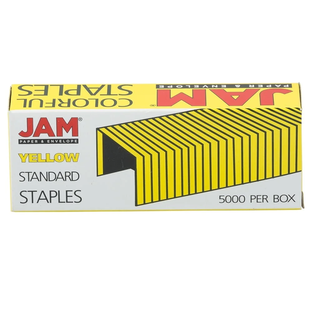 Standard Colorful Staples Yellow 5000 Count Office Home Classroom Decorative Use Fits Standard Staplers Less Jamming