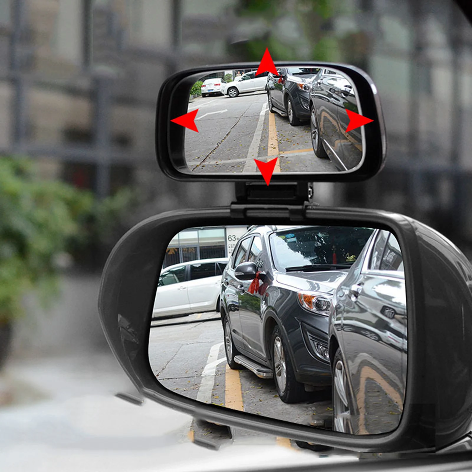 

Car Side Rearview Mirror Universal Blind Spot Mirror Adjustable Angle Simple Installation Reversing Wide-angle Auxiliary Mirror