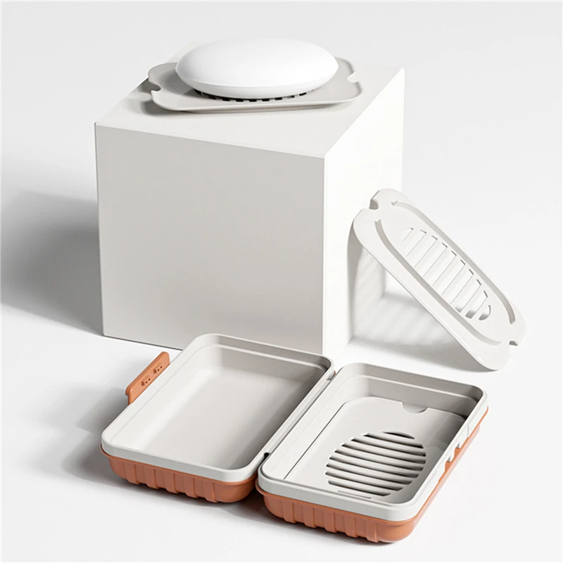 Bathroom Shower Soap Box With Lids Travel Portable Small Soap Tray Dish Storage Holder Plate Home Creative Soap Holder