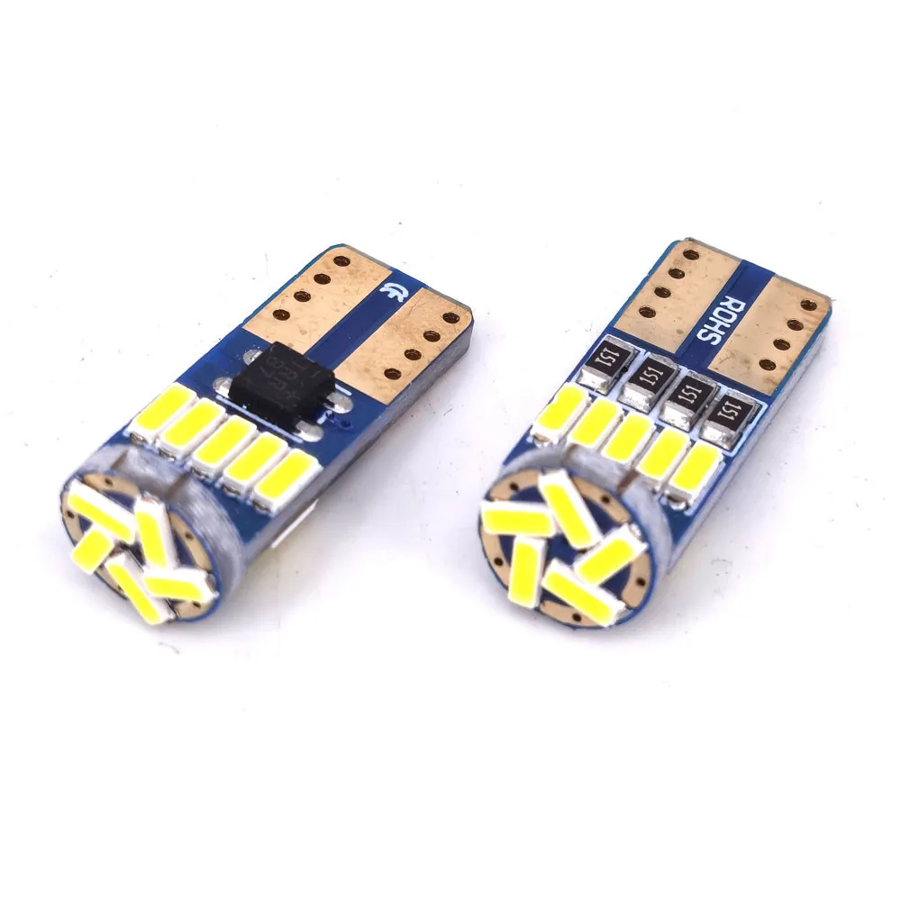 

200pcs T10 W5W 4014 15SMD Canbus Error Free 12V Car LED Clearance Lights Auto License Plate Lamp Side Wedge Bulbs Trunk Light