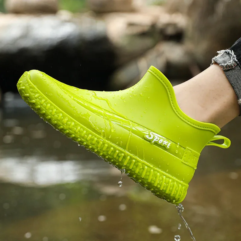 

Fashionable men's ankle boots, rain boots, kitchen waterproof rain boots, men's shoes, casual work, outdoor men's shoes