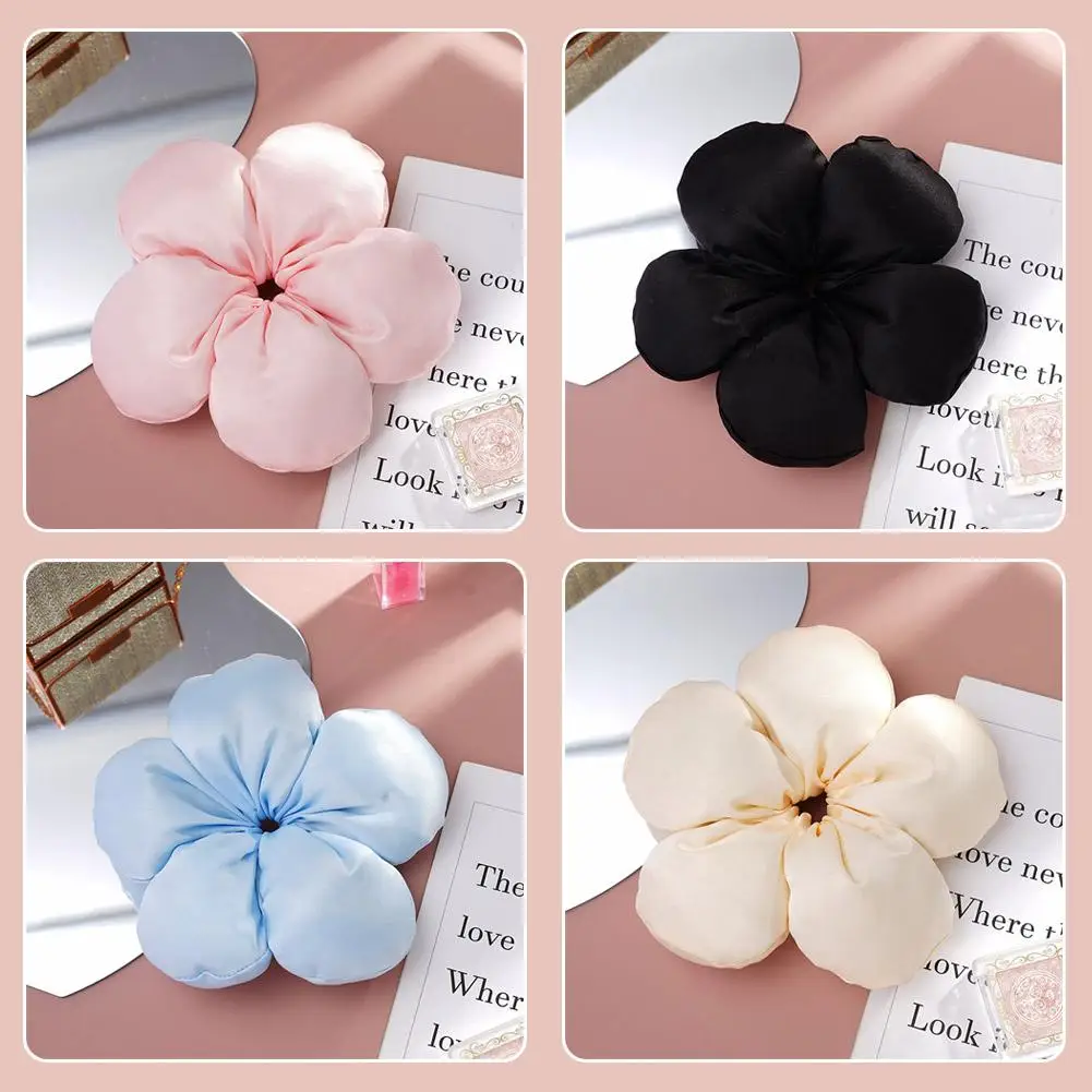 Exaggerated Oversized Flower Scrunchie Headdress For Women 2024 Trendy Design Korea Hair Band Vacation Hair Access M1o7