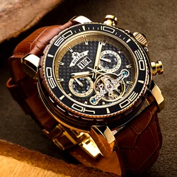 Boyzhe Top Brands Mechanical Men Watchautomatic Clockwork Waterproof Wrist Watch Fashion Casual Classic Vintage Men's Watches