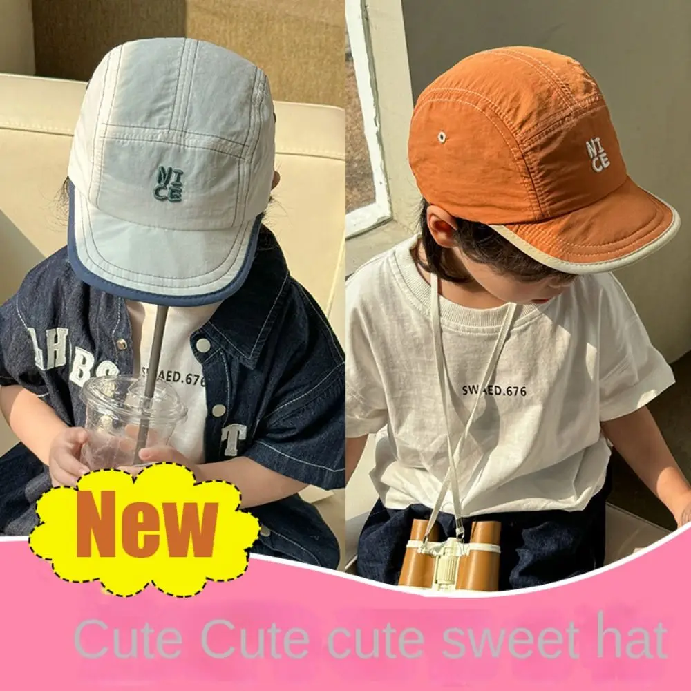 Fashion Quick Dry Kids Baseball Cap Peaked Cap Letter Embroidered Sun Hat Kids Accessories Children