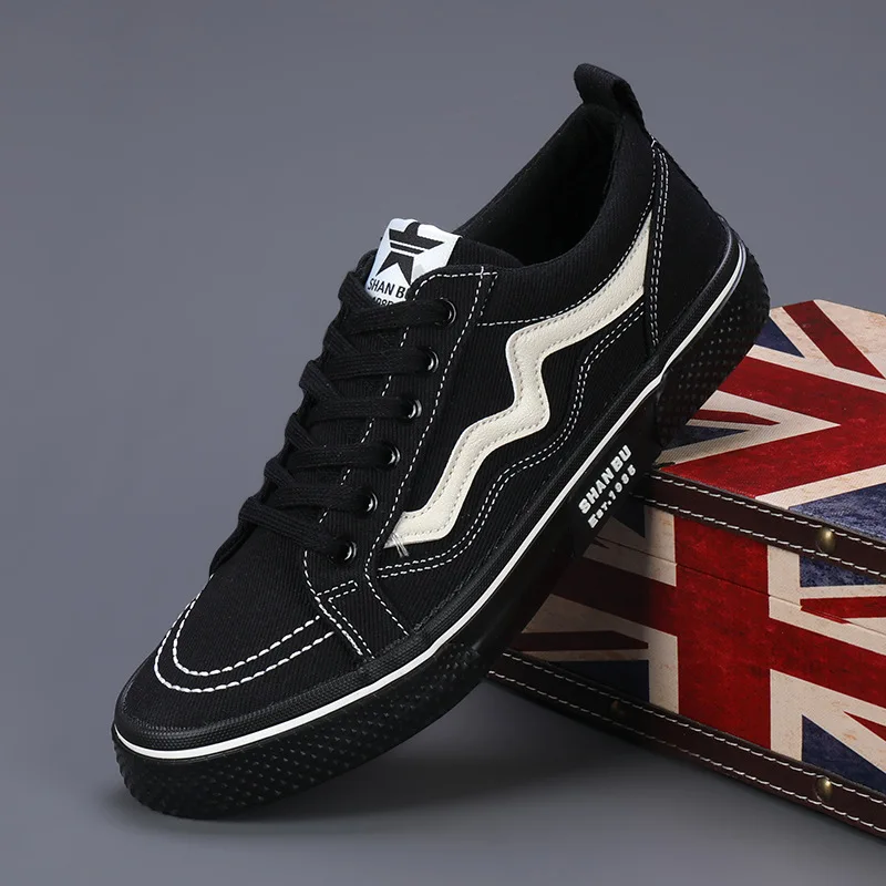 2026 New Men All Black Gray Green Vulcanized Flats Canvas Shoes Fashion New Mens Designer Sneakers Low Canvas Solid Colors Shoes - view 3