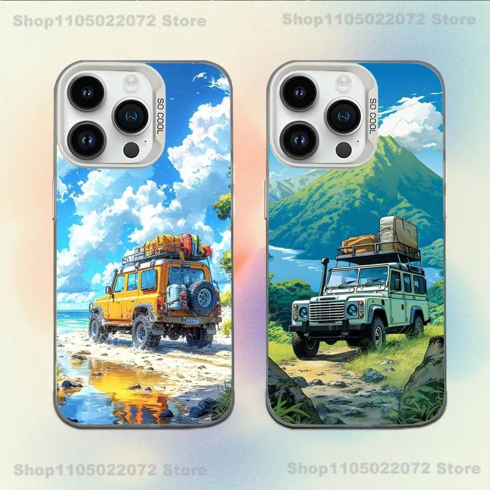 

J-Jeeps-s off-road Phone Case For iPhone 16,15,14,13,12,11,Mini,Pro,E,MAX White Candy Matte Shockproof Cover