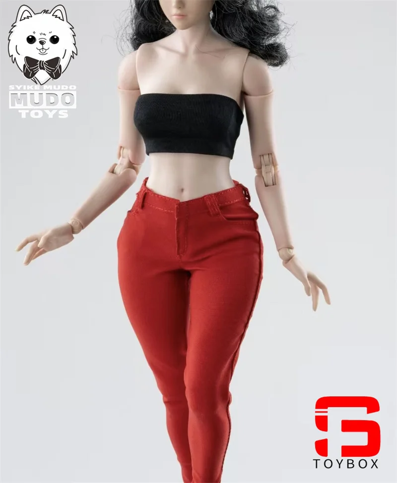 In Stock CTC-008 1/6 Female Elastic Trousers Pencil Pants Clothes Model Fit 12'' AT202 AT203 Soldier Action Figure Body Dolls