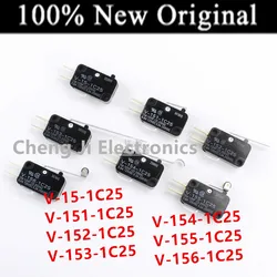 10PCS/Lot  V-156-1C25 、V-155-1C25 、V-154-1C25 、V-153-1C25 、V-152-1C25 、V-151-1C25 、V-15-1C25     New original micro switch