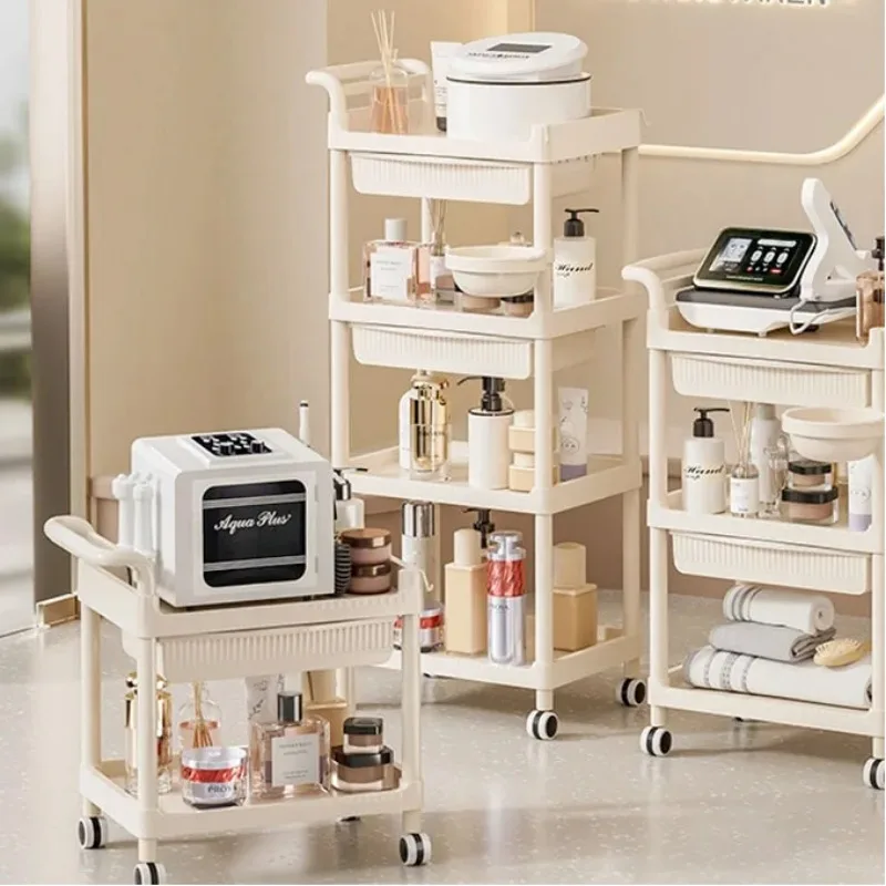 

Minimalist Practical Cart Beauty Salon High Class Cosmetic Table Wheels Trolley Makeup Furniture Tattoo Drinks Medical Rotate