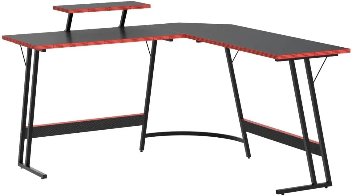 L-shaped gaming table, computer corner table, computer gaming table, suitable for home and office use