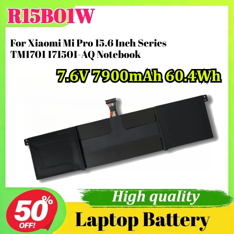 

Аккумулятор для ноутбука Xiaomi Mi Pro 15.6 дюймов серии TM1701 171501-AQ, R15B01W, 7.6В, 7900мАч, 60.4Втч