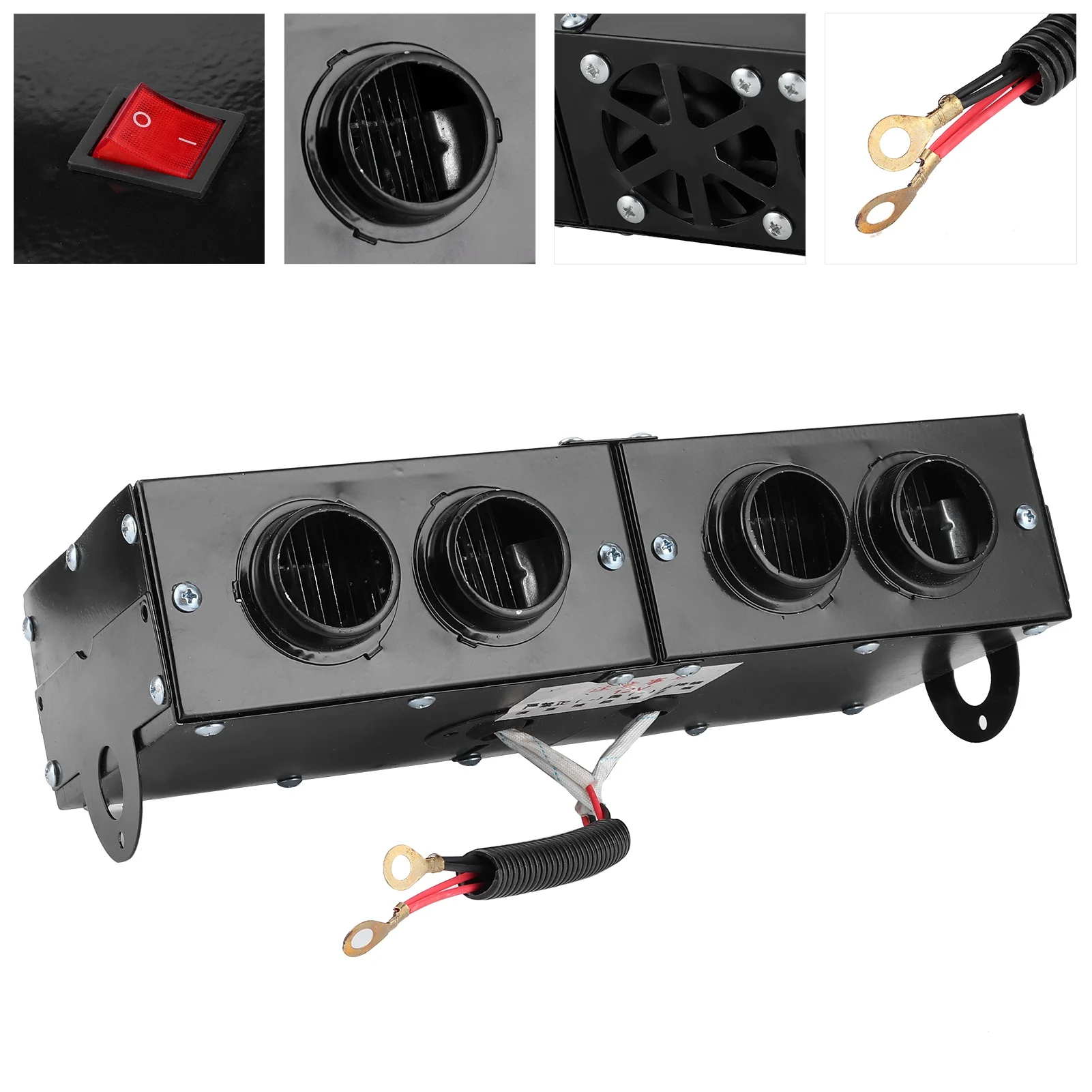Car Defroster Car Demister Car Heating Fan Car Heater Defogger Auto 4 Hole Heating Fan 12V Defroster Defogger 800W