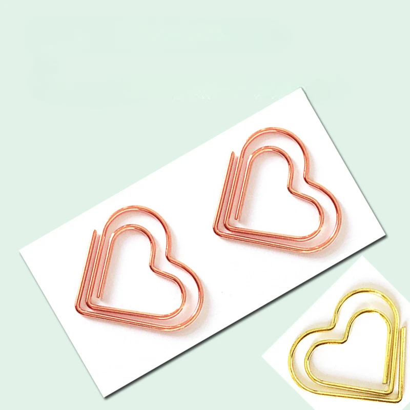 

10 шт./упак. металлические закладки-клипсы в форме сердца, мини-скрепки для бумаг, декор для блокнотов, канцелярские товары для школы