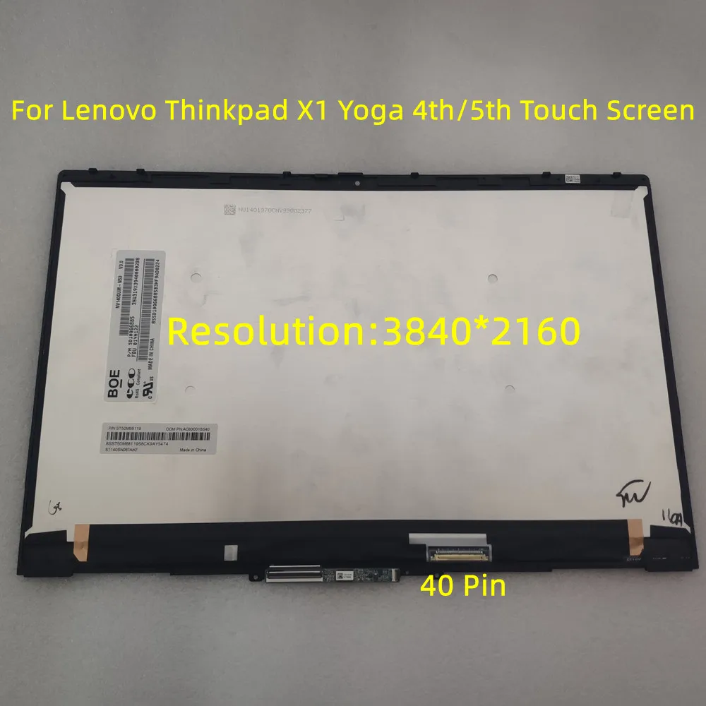 ЖК-экран X1 Yoga 4-го поколения, панель с дигитайзером в сборе, FHD WQHD UHD для Lenovo Thinkpad X1 Yoga 5-го поколения, сенсорный экран