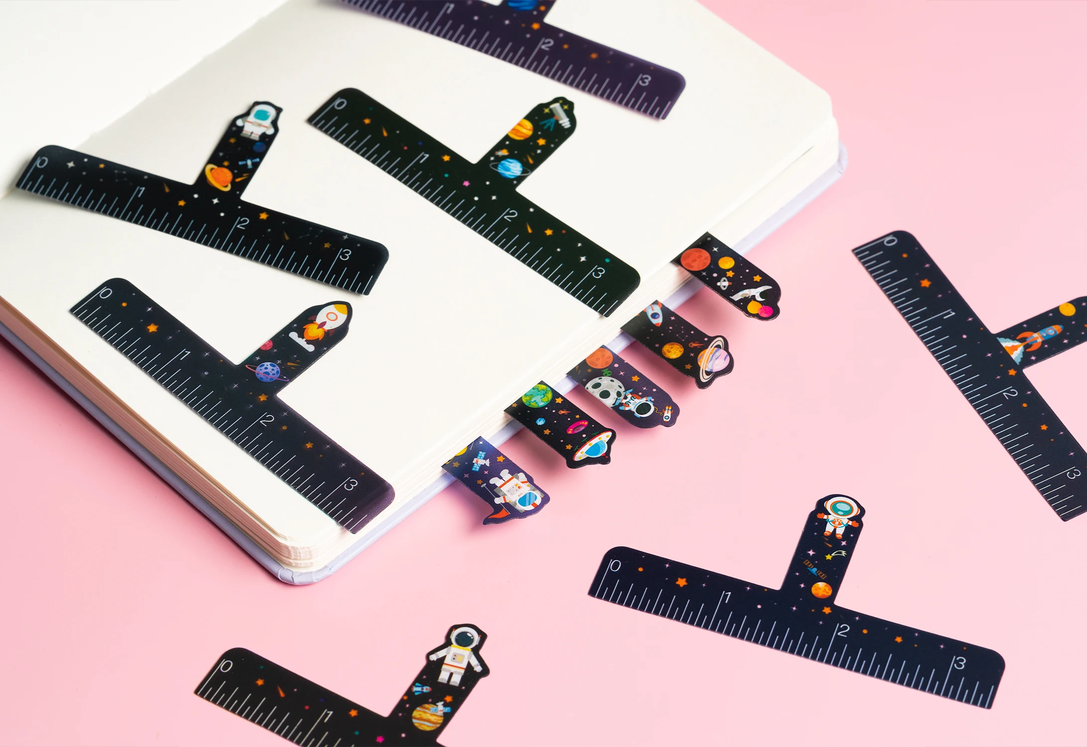 Word Spacing card 36pcs caliper Bookmark Stationery Measuring ruler Cosmic Drawing Drawing Math Tool Writing Mini portable child