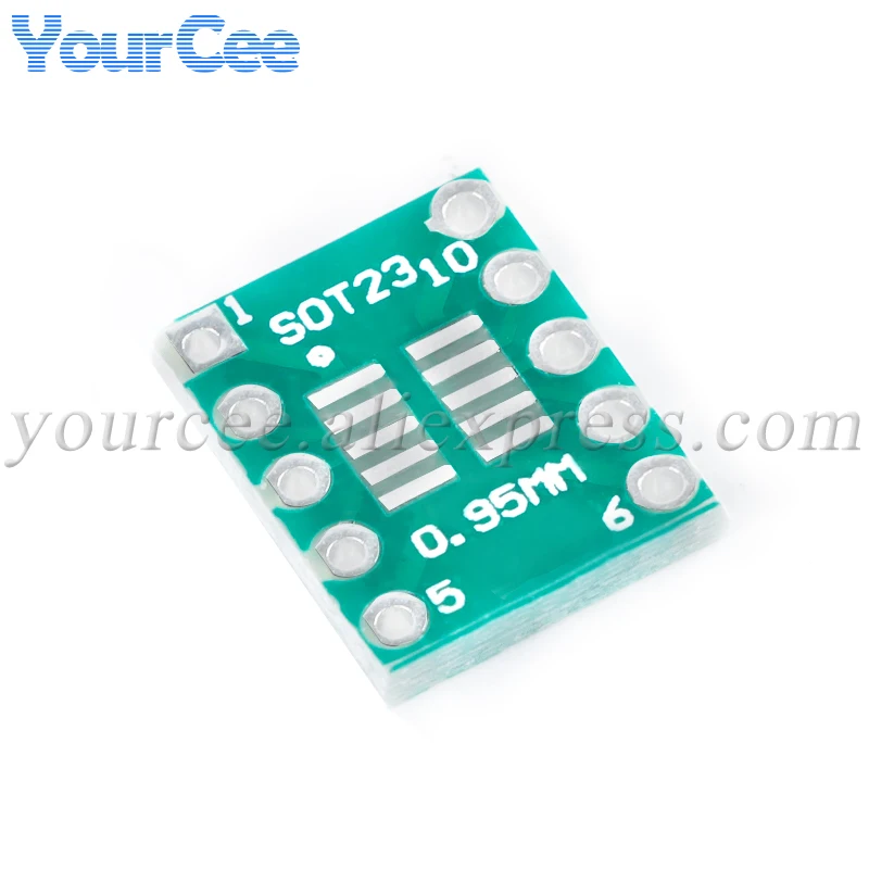 50 sztuk/10 sztuk SMD do DIP10 Pinboard UNAX 0.5mm/0.95mm do 2.54mm SOP10 MSOP10 SOT23 do DIP płyta adaptera PCB układ scalony — zdjęcie 6