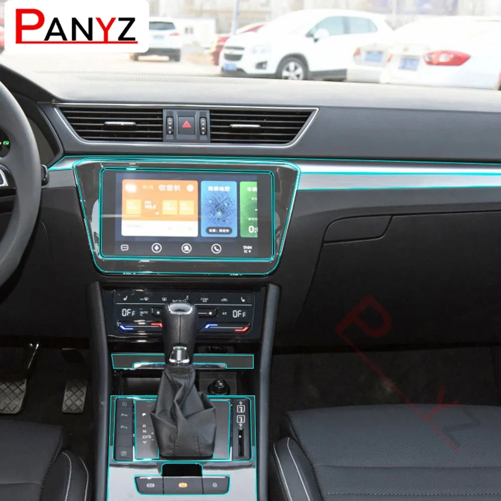 

Car Interior Central Console Gear Shift Dashboard Navigation Screen Protective Film for Skoda Superb 2020 2021 Accessories