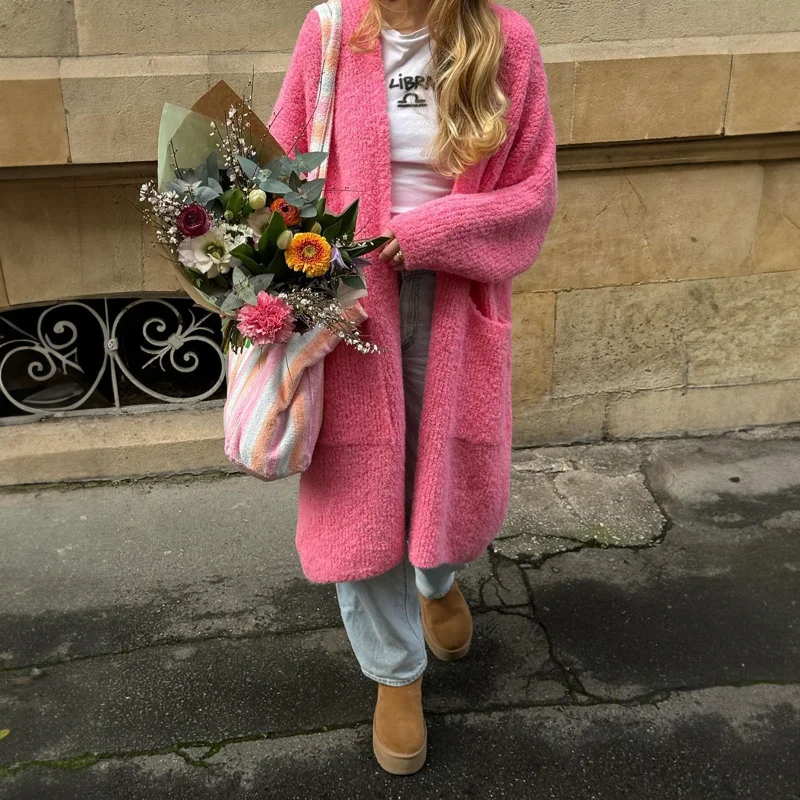 

Элегантная ветровка с длинными рукавами, свитер для женщин, осень-зима