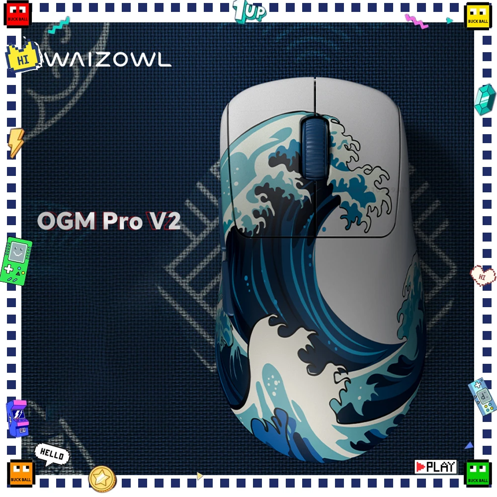 

Трехрежимная беспроводная мышь Waizowl Ogm Pro V2 Paw3950 8K, игровая мышь с опросом, легкие мыши на заказ, аксессуары для ПК