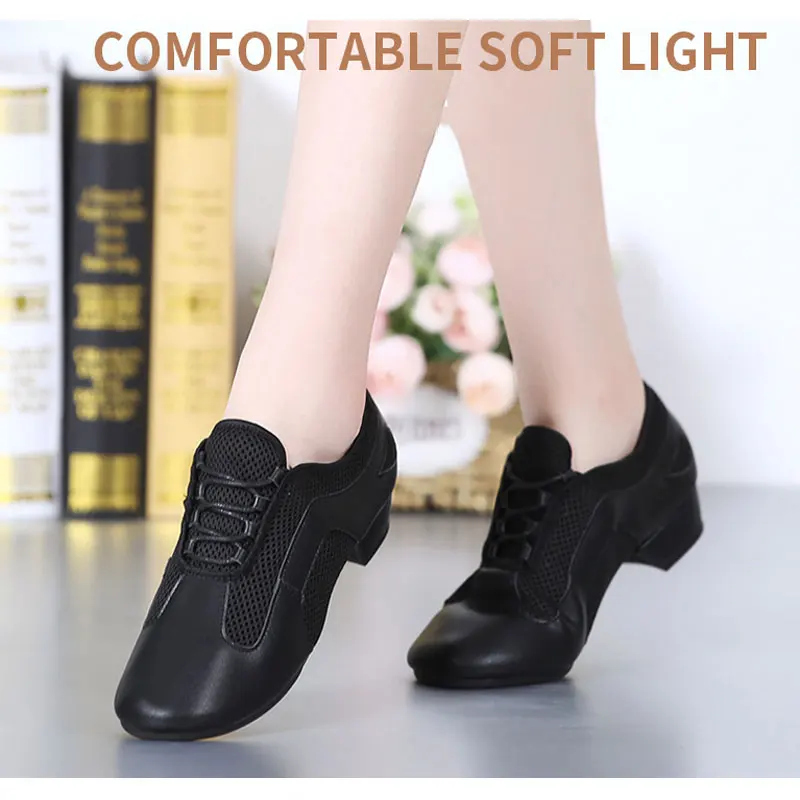 Women Dance Shoes Salsa Jazz Latin Shoe Adult Tango Ballroom Shoes Breathable Mesh Ladies Dance Sneakers Female Sports Shoes