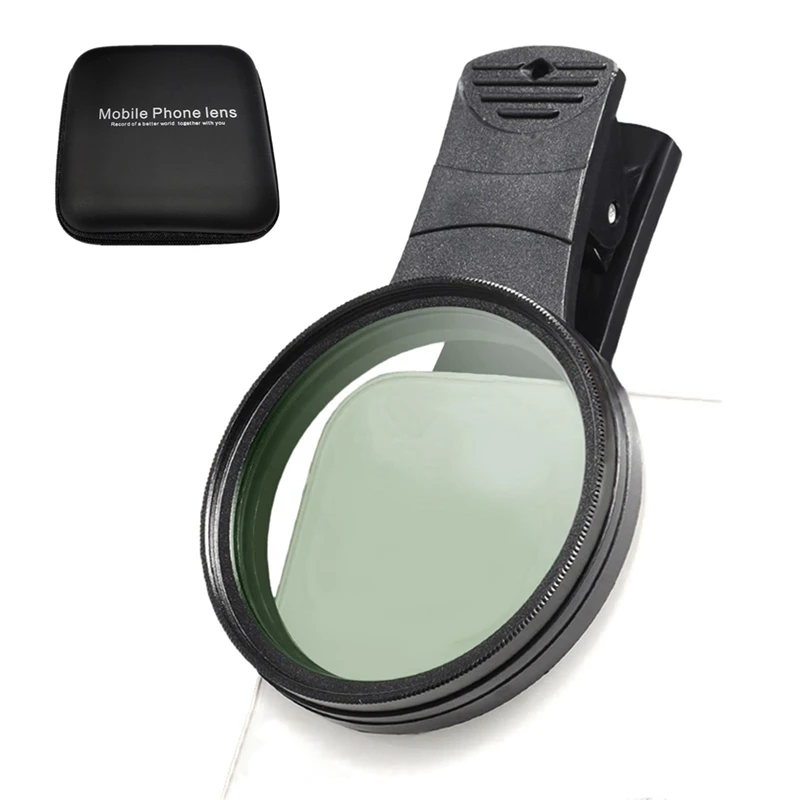 2 Sets 52Mm Universal Phone Polarizer CPL Phone Camera Lens Filter Kit Compatible With Iphone And Android Smartphones