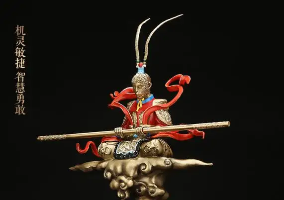 5 A+ Collection Edition-TOP Business Mascot - China Wu Kong # God of victory God of War Business decorative art Sculpture statue