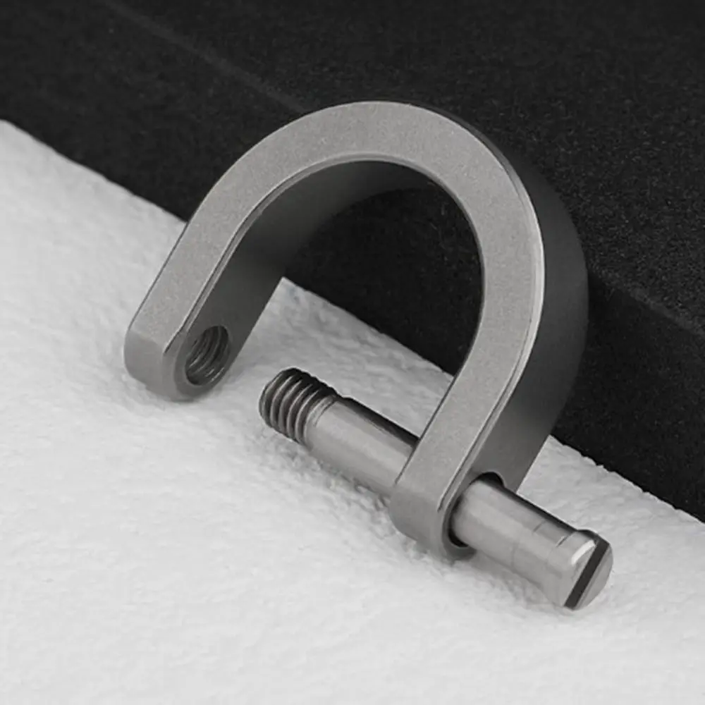 High Quality Titanium Alloy D Bow Staples Buckles Shackle Key Ring Keychain Hook Outdoor Bracelet Buckle Horseshoes Carabiner