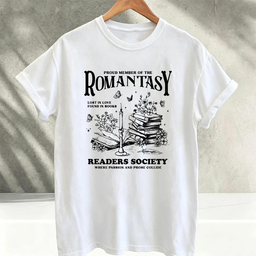 Smutty Book Shirt Romantasy Reader Society Tee Book Club Reading Booktrovert Bookworm and Bibliophiles Girly Trendy Bookish Tops
