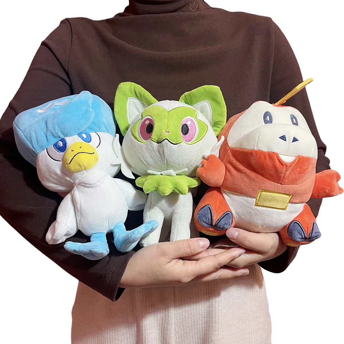 لعبة البوكيمون Sprigatito Meowscarada القطيفة كورايدون دمية محشوة Quaxly Fuecoco Scorbunny Grookey Sobble Peluche Floragato Toy #1