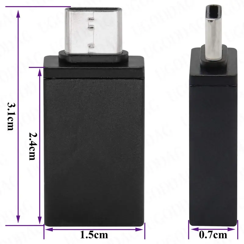 USB-C USB 2.0 어댑터, 알루미늄 C 타입 수-USB A 2.0 암 변환기, 스마트폰 노트북 마우스 키보드용, 1 개, 2 개, 4 개