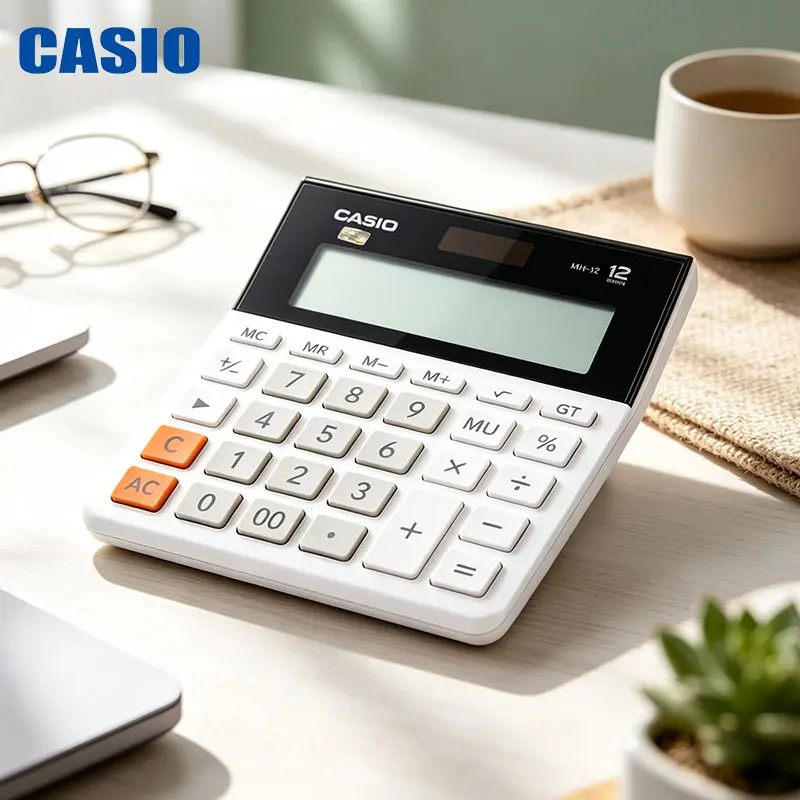 Calculatrice professionnelle compacte et portable Casio MH-12/DH-12/DH-14 pour les négociations commerciales, la gestion de projets et l'estimation rapide des budgets