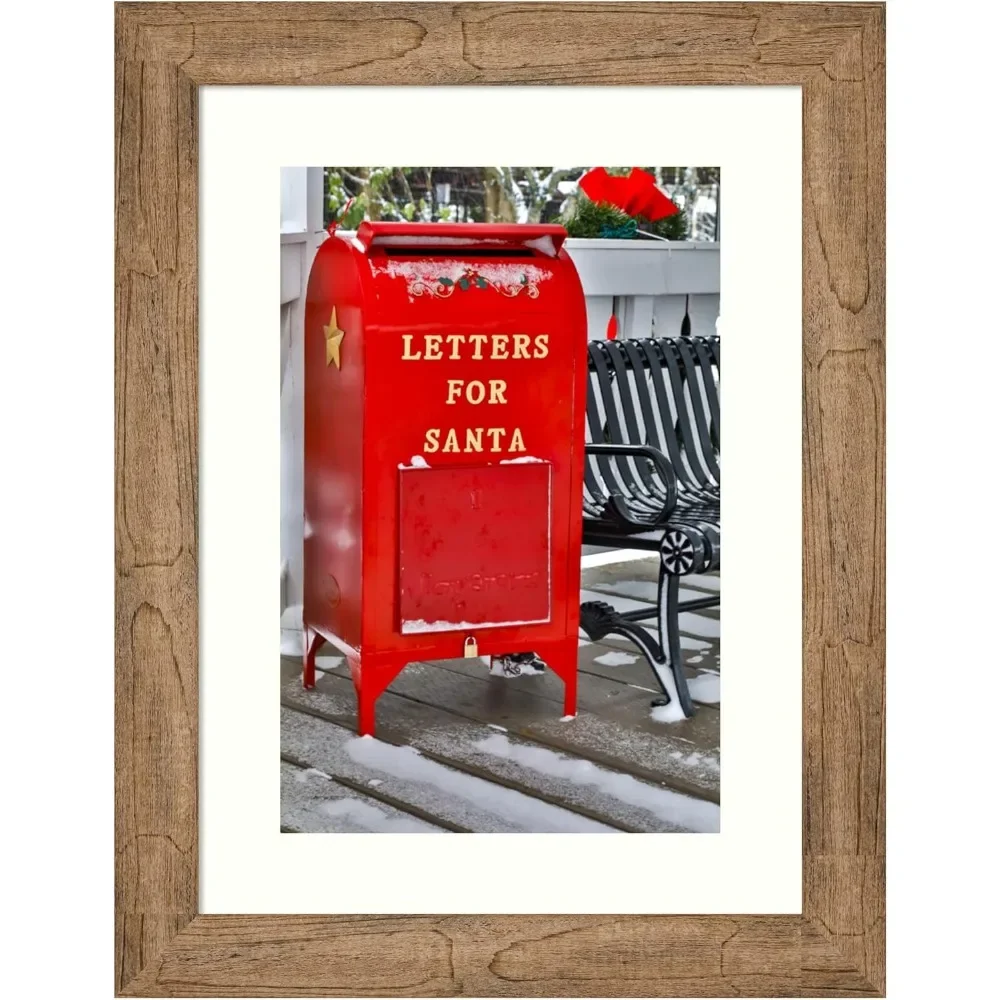 

Framed Wall Art Print Letters for Santa Red Mailbox with Snow by Darrell Gulin Danita Delimont, Holidays Wall Art
