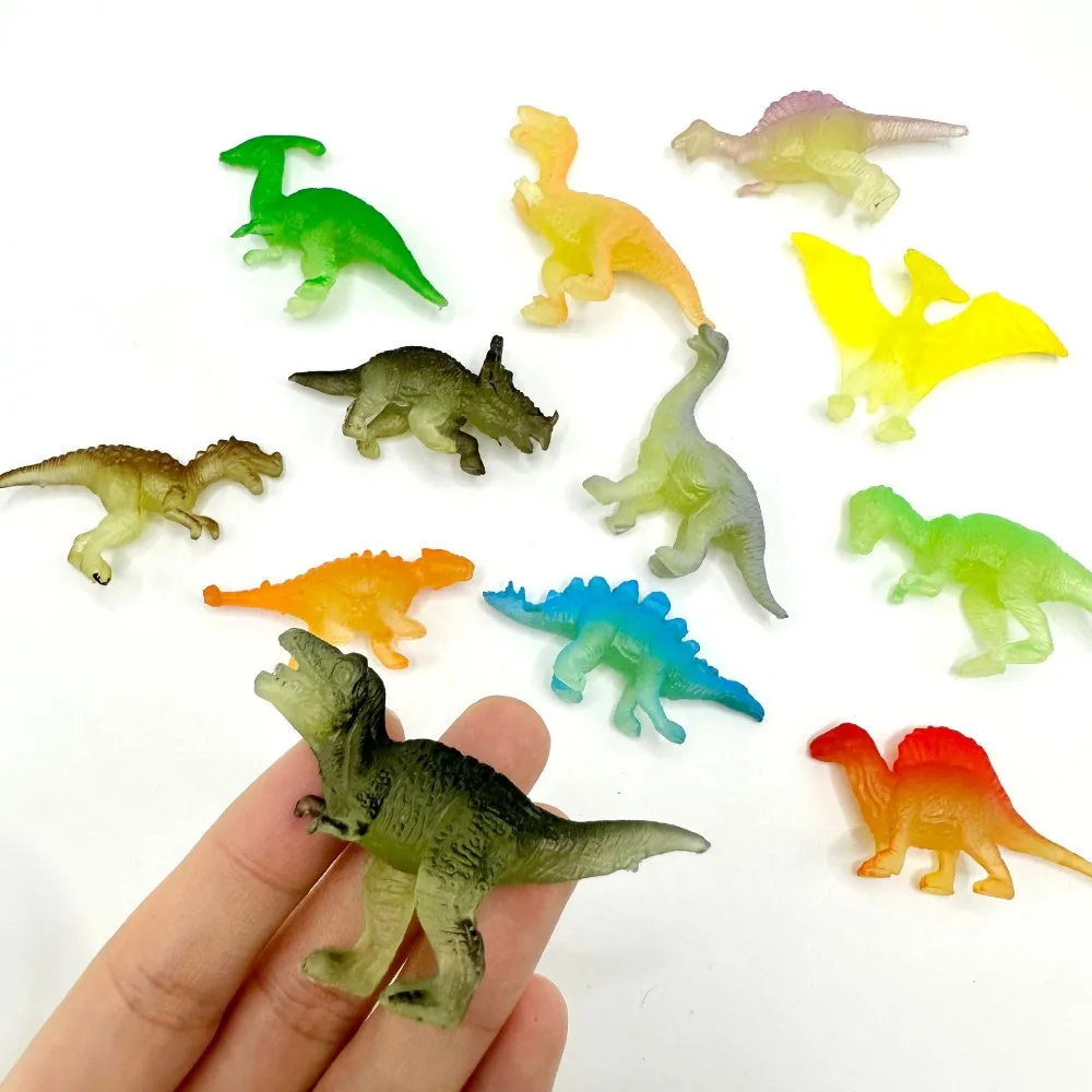 Dinosaur Glow in The Dark Dinosaur Toys Action Figure Ornament Noctilucent Dinosaur PVC Luminous Noctilucent Simulation Dinosaur