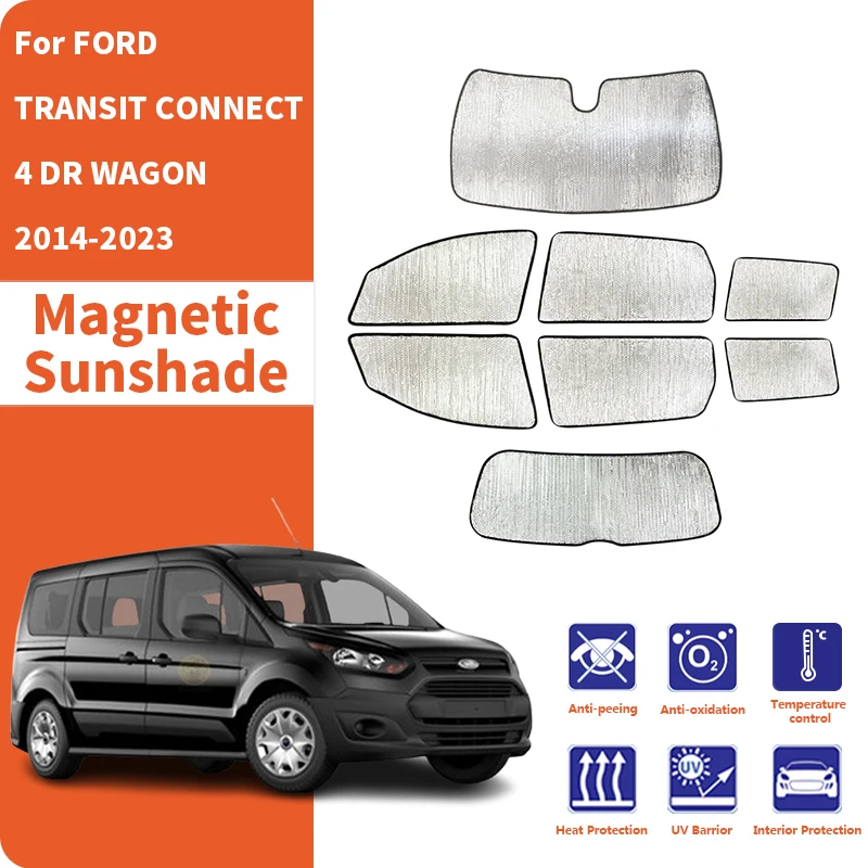 Car Window Sunshade Anti-UV Car Sun Window Visors Sunshade Covers Accessories For FORD TRANSIT CONNECT 4 DR WAGON 2014-2023