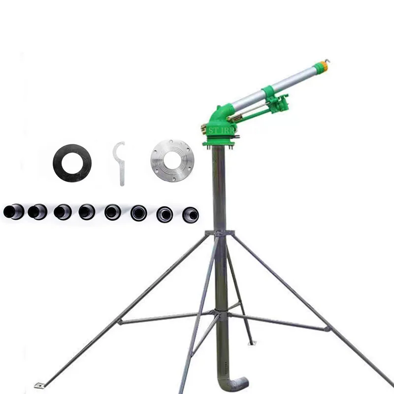 Attrezzatura per irrigazione agricola in metallo con irrigatore per pistola a pioggia a impatto da 2025360 gradi